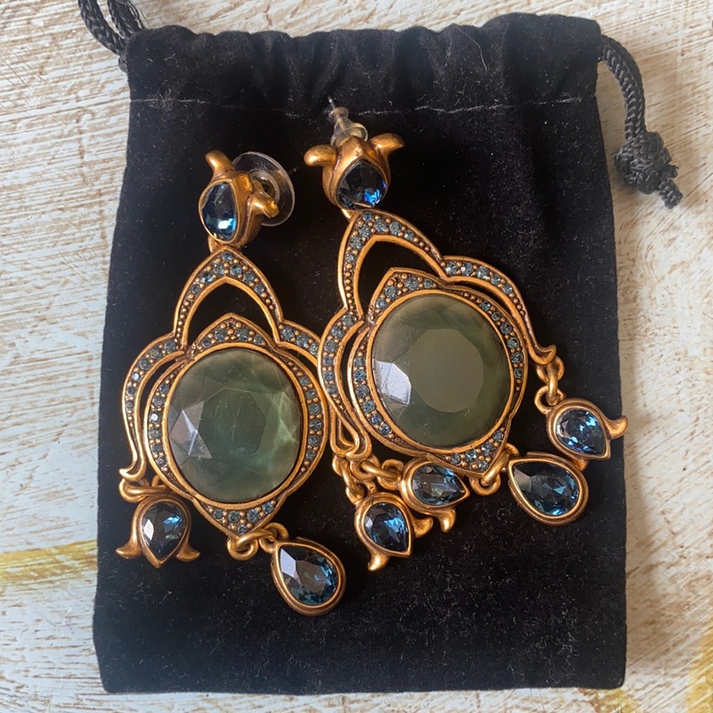 Oscar De La Renta Crystal Drop Earrings